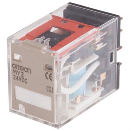 RELE A INNESTO, 2 CONTATTI 10A 250VAC, BOBINA 24VAC